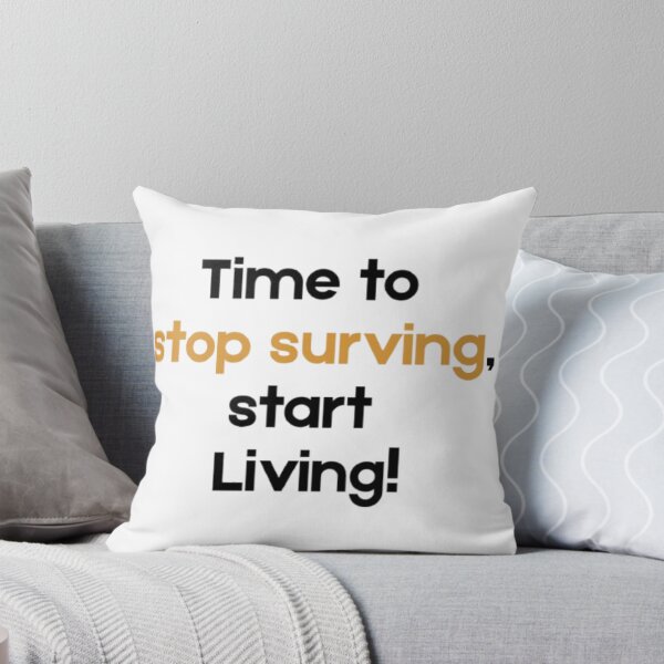 Item preview, Inspirational Typography Art - Time to Stop Surviving, Start Living  designed and sold by MathoDzns.