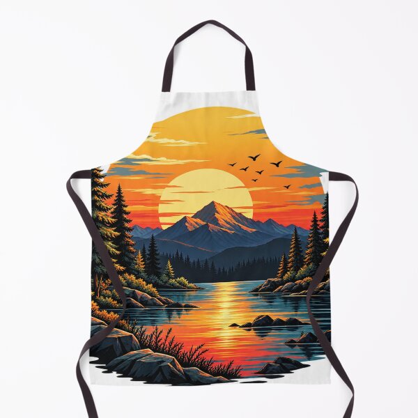 Item preview, sun Lake and Mountain with nature designed and sold by CreativeNest Prints.