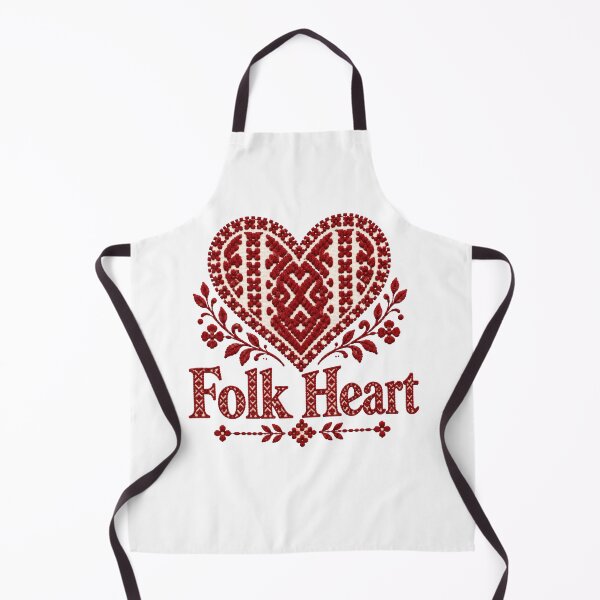 Item preview, Folk Heart Red Embroidery designed and sold by DansCreations42.