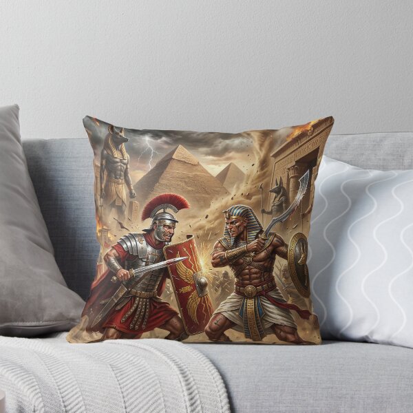 Item preview, Roman Gladiator vs Egyptian Soldier - Battle Fantasy Art designed and sold by Lucid Dream Pixel.