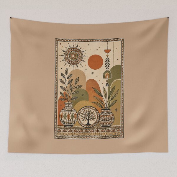 Item preview, Boho Art in Madhubani Style | Indian Art designed and sold by Sakshiartwork.
