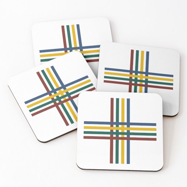 Item preview, Geometric Woven Grid Spectrum Lines Abstract designed and sold by LensDyn™.