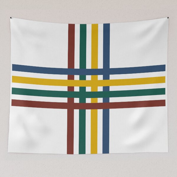 Item preview, Geometric Woven Grid Spectrum Lines Abstract designed and sold by LensDyn™.