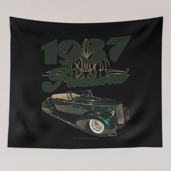 Item preview, 37 Packard with text - Lowrider, Kustom, Hot Rod, Muscle Car designed and sold by Elegant Customs.