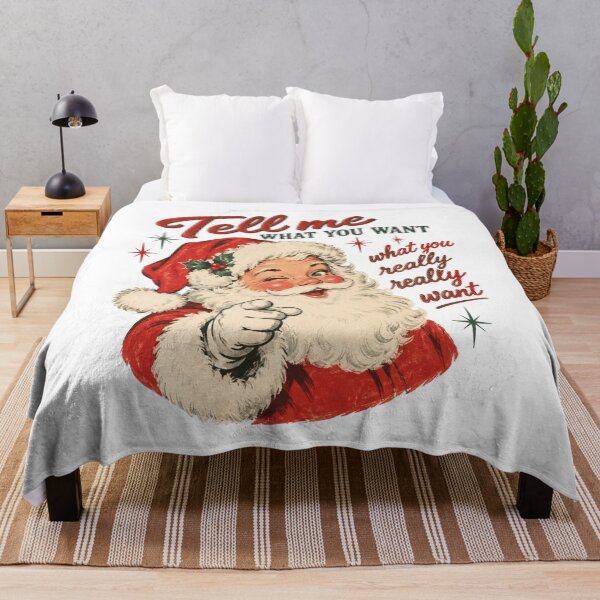 Item preview, Tell Me What You Want - Retro Santa Christmas Humor designed and sold by CampAndCoast.