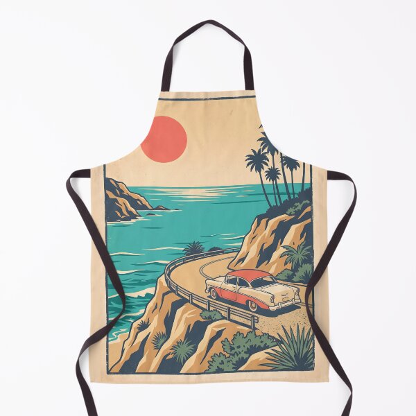 Item preview, Vintage Classic Car on Coastal Road – Retro Beach Drive & Road Trip Design designed and sold by Sea Gem.