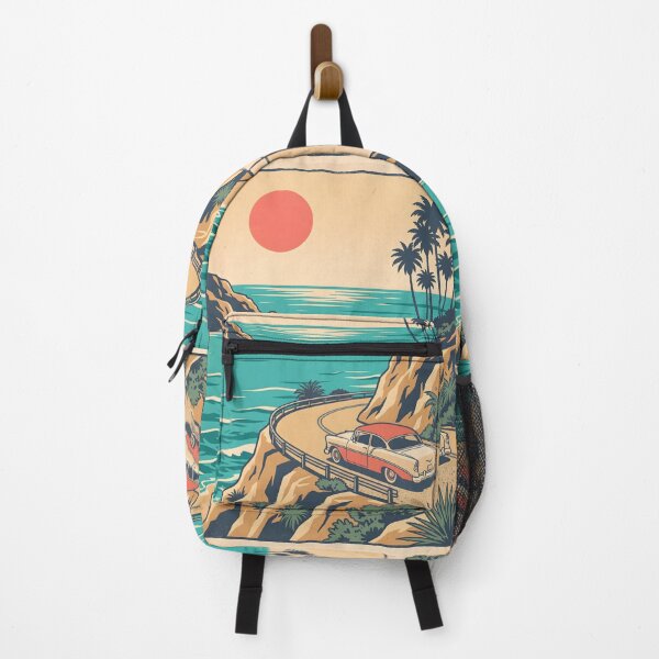 Item preview, Vintage Classic Car on Coastal Road – Retro Beach Drive & Road Trip Design designed and sold by Sea Gem.