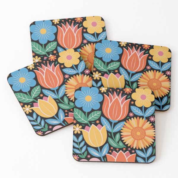 Item preview, Colorful Folk Floral Garden Pattern designed and sold by NatArtSA.
