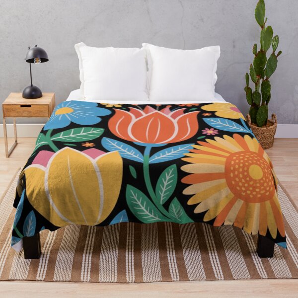 Item preview, Colorful Folk Floral Garden Pattern designed and sold by NatArtSA.