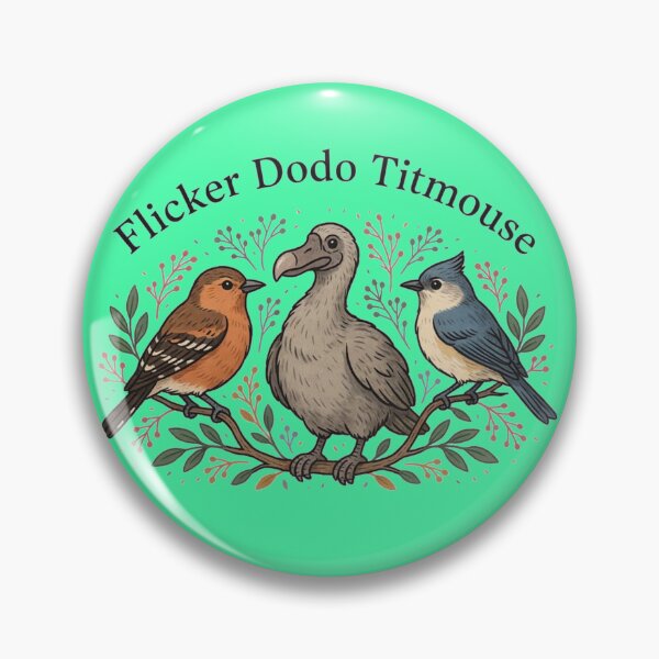 Artikelvorschau, Goldmeise und Dodo – Vintage-Illustration eines Vogeltrios entworfen und verkauft von JaroCreates.