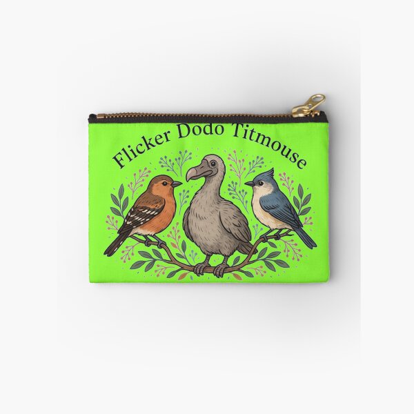 Item preview, Flicker Dodo Titmouse – Vintage Bird Trio Botanical Illustration designed and sold by JaroCreates.