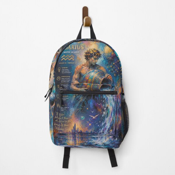 Item preview, Aquarius Painting – Zodiac Sign Celestial Astrology Artwork designed and sold by GalleryKauffeld.