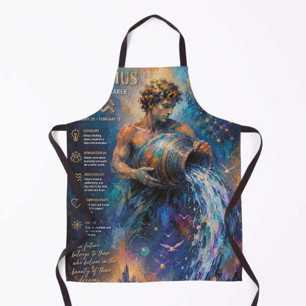 Item preview, Aquarius Painting – Zodiac Sign Celestial Astrology Artwork designed and sold by GalleryKauffeld.