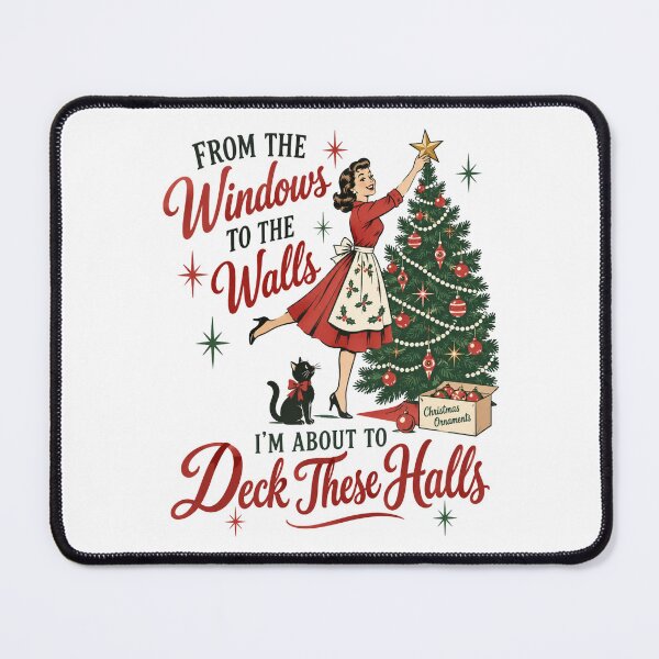Item preview, Deck The Halls - Retro Christmas Humor designed and sold by CampAndCoast.