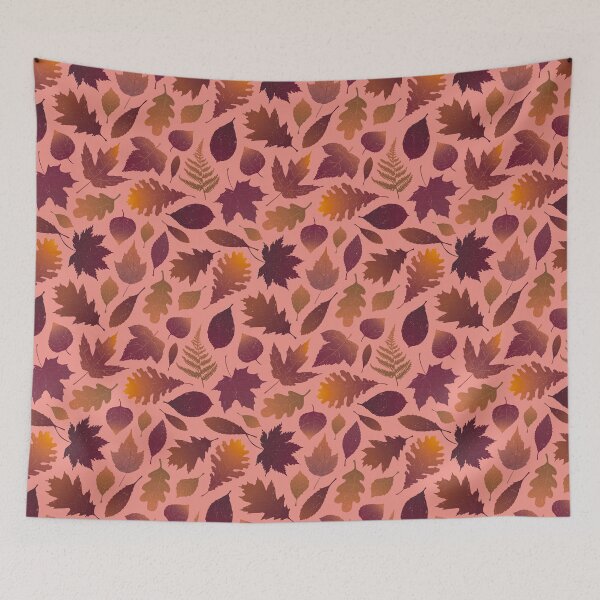 Item preview, Pressed Autumn Leaves – Cozy Botanical Woodland Pattern | Red designed and sold by Frohyou.