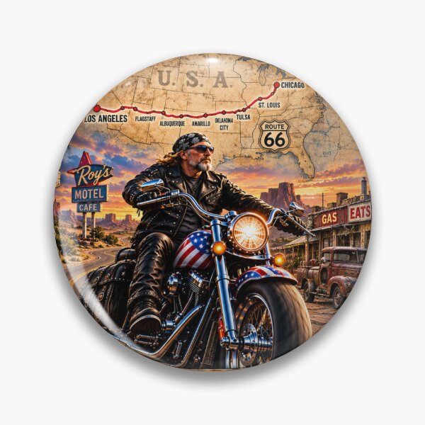 Item preview, Route 66 Motorcycle art  art 8 x 10 t shirts hoodies pillows books phones clocks heat transfers designed and sold by oldwestcowboy.