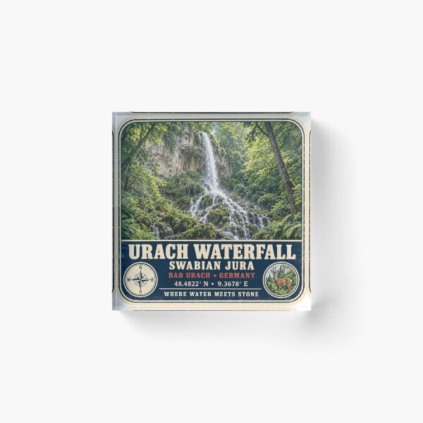 Item preview, Urach Waterfall Germany Vintage Adventure designed and sold by naturalsurvival.