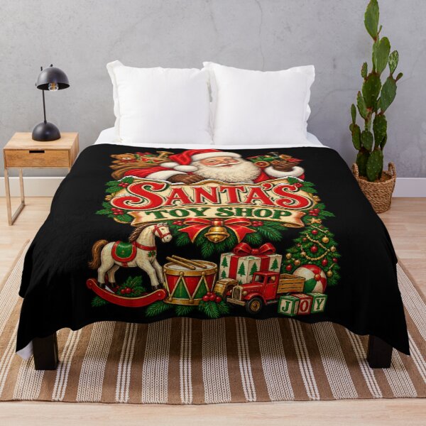 Item preview, Vintage Santa's Toy Shop – Classic Christmas Toy Store designed and sold by RockitBaby.
