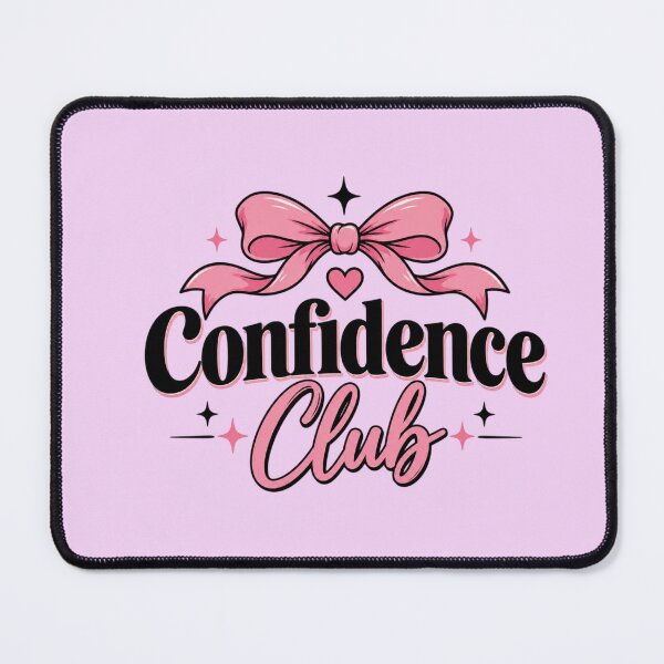 Item preview, Confidence Club Pink Bow Aesthetic | Feminine Self Confidence Typography Design designed and sold by Sanika arts .