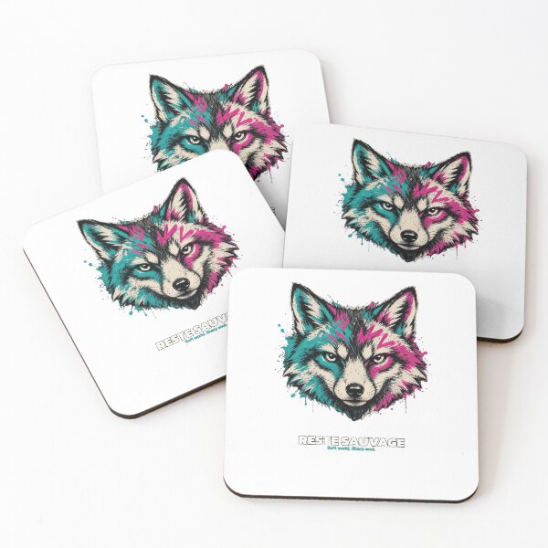Item preview, Wolf street art stay wild Soft world Sharp soul designed and sold by ObjCrea123.