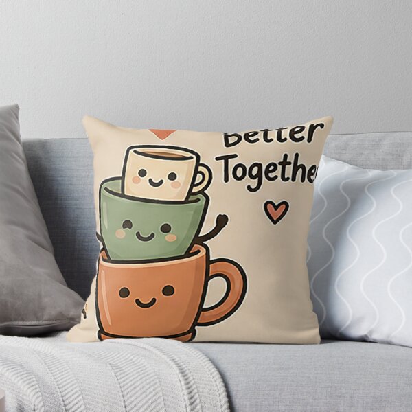 Item preview, Better Together – Cute Kawaii Coffee Cups Friendship Design designed and sold by Sara-Ai.