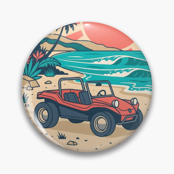 Item preview, Vintage Red Beach Buggy – Retro Coastal Summer Drive Design designed and sold by Sea Gem.