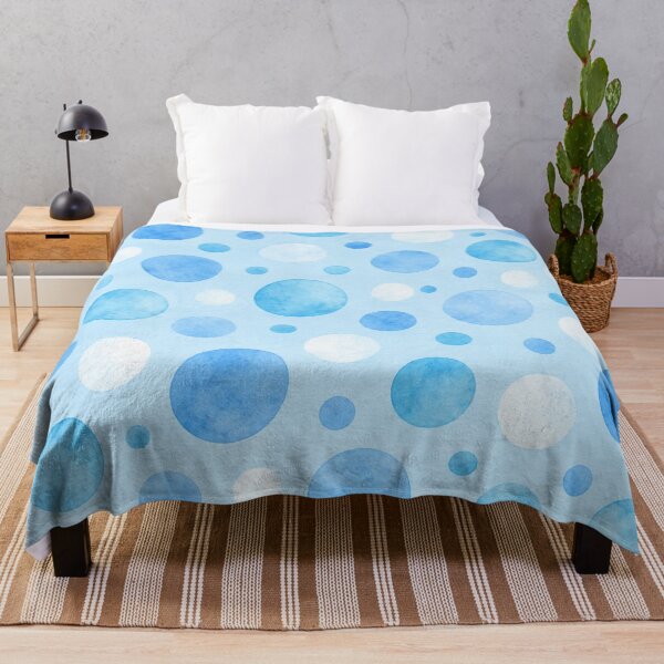 Item preview, Large sky blue and white polka dots designed and sold by Nolan6.