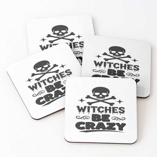Item preview, Witches Be Crazy Skull Crossbones Halloween designed and sold by Custom Crest.