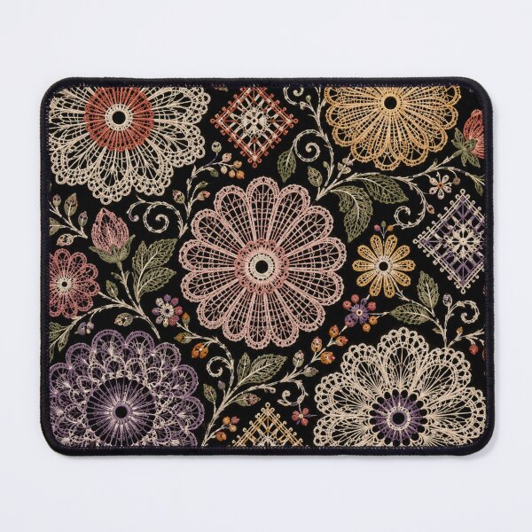 Item preview, Paraguayan Lace Flowers – Ñandutí Inspired Folk Floral Design designed and sold by MarekoraStudio.