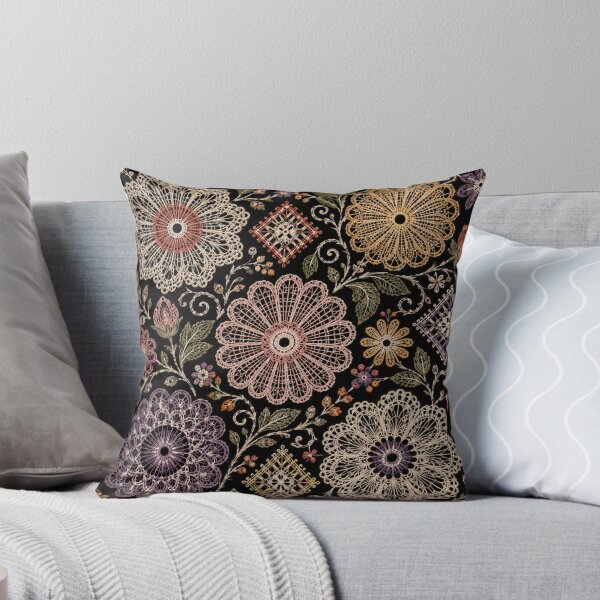 Item preview, Paraguayan Lace Flowers – Ñandutí Inspired Folk Floral Design designed and sold by MarekoraStudio.