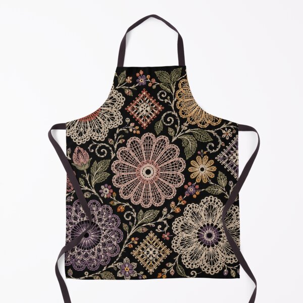 Item preview, Paraguayan Lace Flowers – Ñandutí Inspired Folk Floral Design designed and sold by MarekoraStudio.