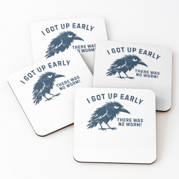 Item preview, I Got Up Early There Was No Worm Funny Meme designed and sold by ellapaintcoast.