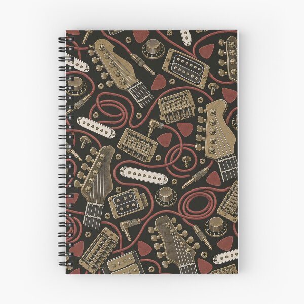 Item preview, Guitar Headstock Repeat Tuning Pegs Pickups and Plectrums | Guitarist Print designed and sold by StickyGuys.