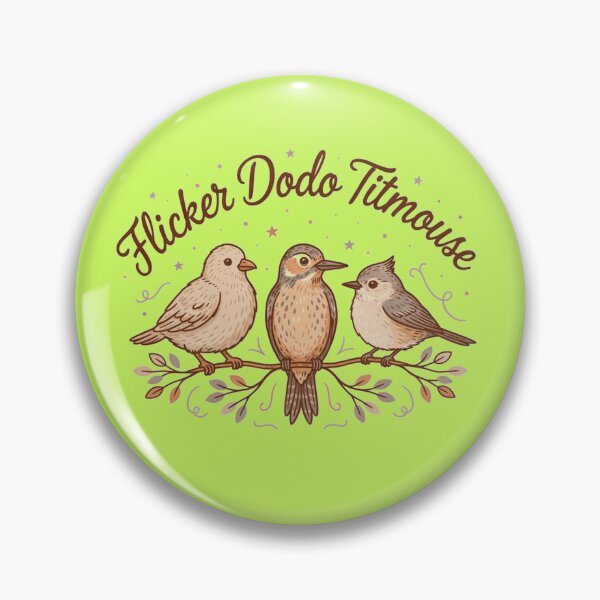 Artikelvorschau, Drei neugierige Vögel – Dodo, Specht und Meise im Vintage-Stil entworfen und verkauft von JaroCreates.