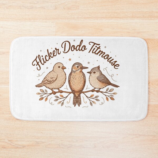 Item preview, Three Curious Birds – Vintage Dodo, Flicker & Titmouse designed and sold by JaroCreates.