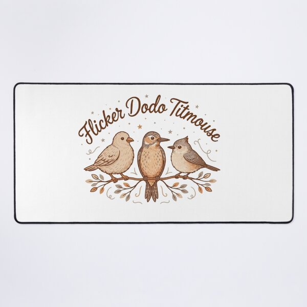 Item preview, Three Curious Birds – Vintage Dodo, Flicker & Titmouse designed and sold by JaroCreates.