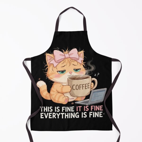 Item preview, Tired Cat Working With Coffee Laptop designed and sold by Luna's World - Moody Vibes Studio.