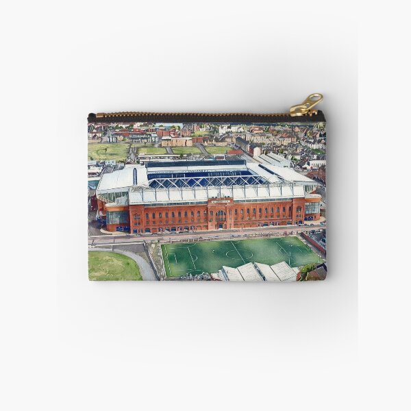 Item preview, Historic Ibrox Stadium Glasgow Watercolour Aerial Art Print designed and sold by ArtworkNorth.