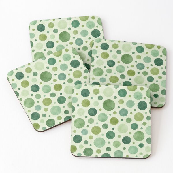 Item preview, Large green polka dots in watercolor designed and sold by Nolan6.