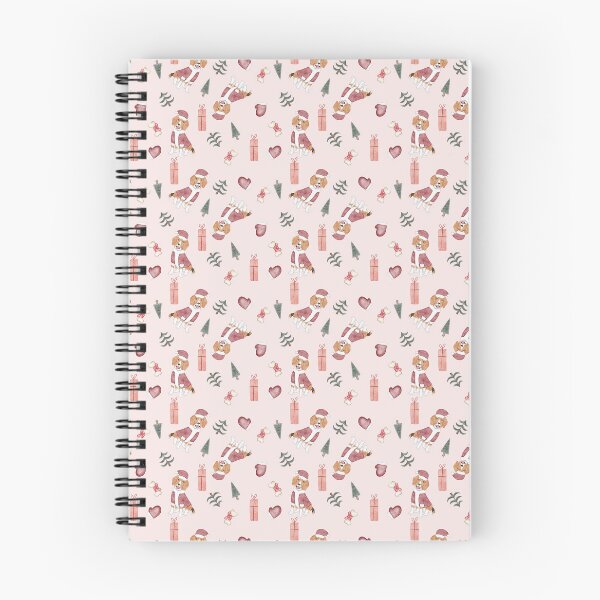 Item preview, Cute Watercolor Spaniel in Santa Suit Soft Pink Pattern designed and sold by svitlaarty.