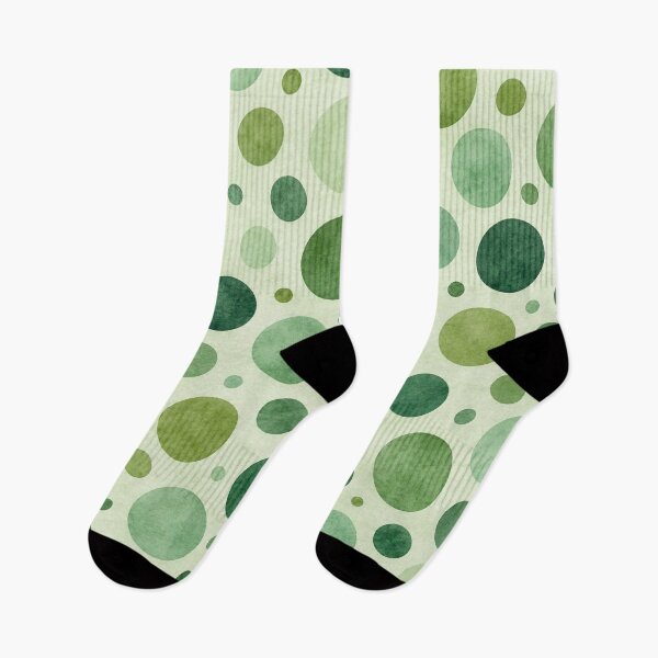 Item preview, Large green polka dots in watercolor designed and sold by Nolan6.