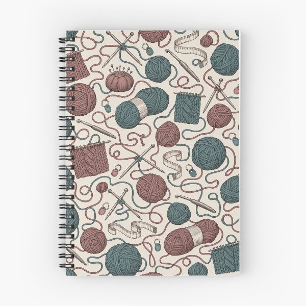 Item preview, Knitting Notions Toile Yarn Skeins Needles and Hooks | Craft Room Repeat Print designed and sold by StickyGuys.