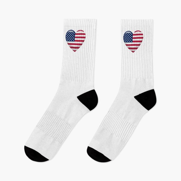Item preview, American Flag Heart / I Love America (On White) designed and sold by STUDIO-72.
