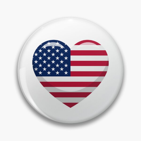 Item preview, American Flag Heart / I Love America (On White) designed and sold by STUDIO-72.