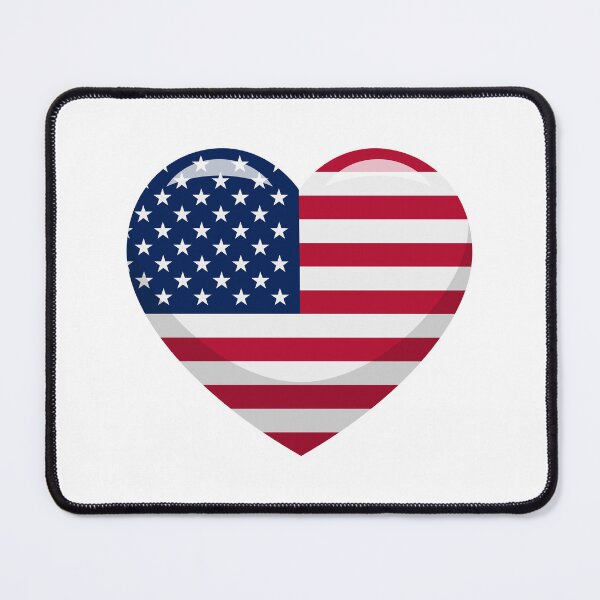 Item preview, American Flag Heart / I Love America (On White) designed and sold by STUDIO-72.