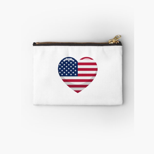 Item preview, American Flag Heart / I Love America (On White) designed and sold by STUDIO-72.