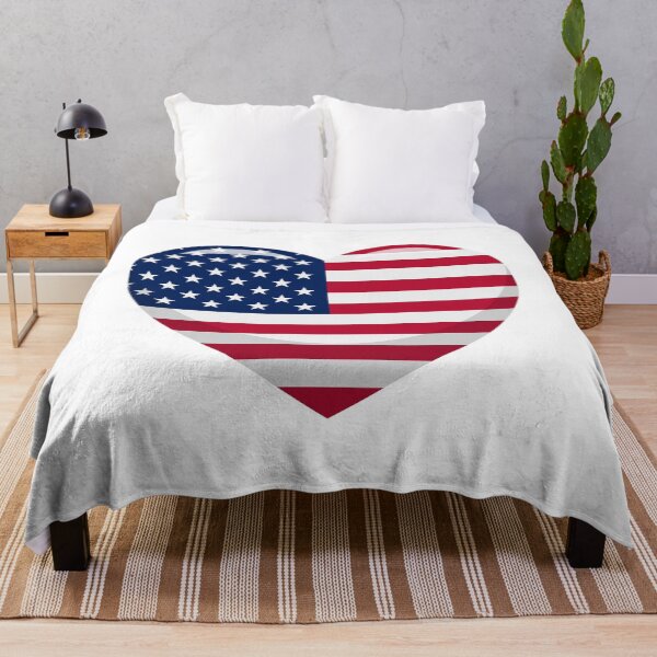 Item preview, American Flag Heart / I Love America (On White) designed and sold by STUDIO-72.