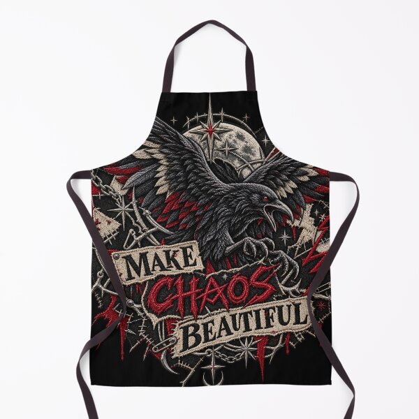 Item preview, Raven Punk Embroidery – Make Chaos Beautiful Gothic Patchwork Art designed and sold by Emoji Emblems.
