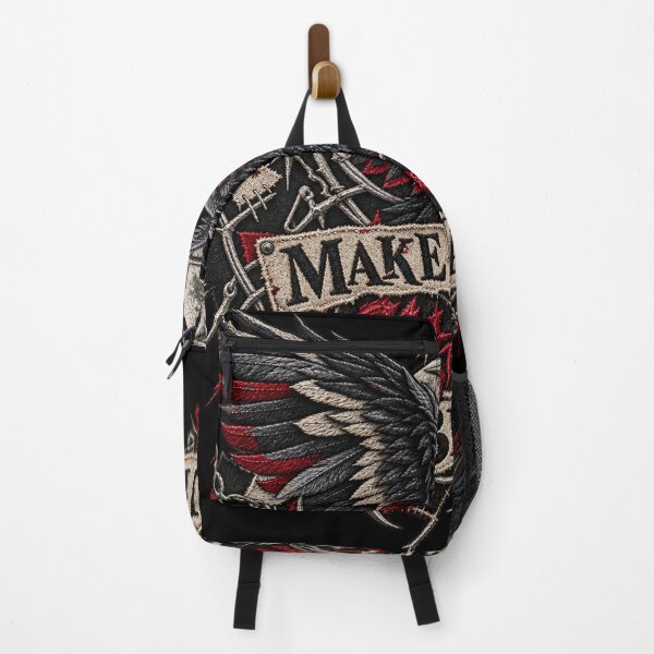 Item preview, Raven Punk Embroidery – Make Chaos Beautiful Gothic Patchwork Art designed and sold by Emoji Emblems.