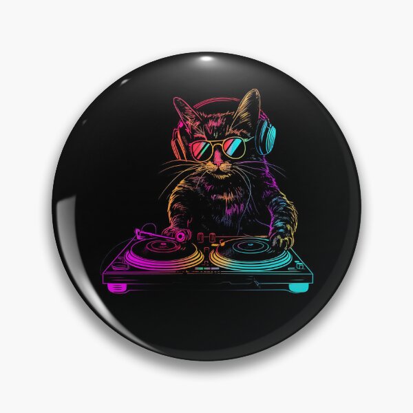 Item preview, Cool Cat DJ Funny Music designed and sold by ellapaintcoast.